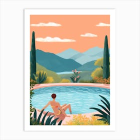 Lounging By The Pool 8 Art Print