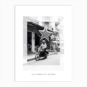 Poster Of Ho Chi Minh City, Vietnam, Black And White Old Photo 1 Art Print