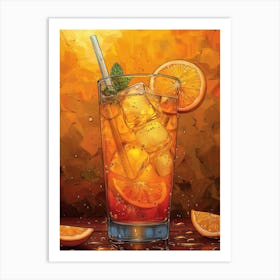 Aperol Spritz Orange 55 Art Print