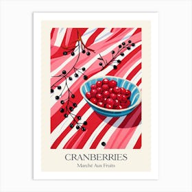 Marche Aux Fruits Cranberries Fruit Summer Illustration 2 Art Print