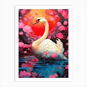 Swan Blossom Art Print