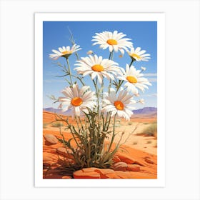Daisy Wildflower In Desert, South Western Style (2) Art Print