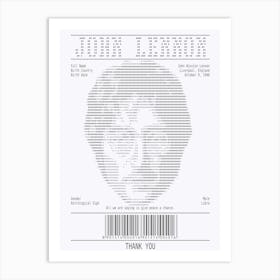 Receipt Art John Lennon All We Are Saying Is Give Peace A Chance 1 Art Print