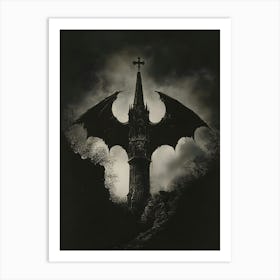 Bats On The Tower Art Print