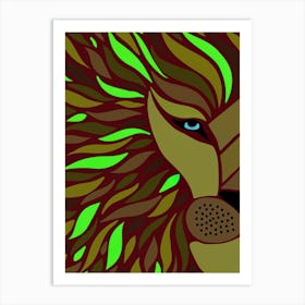 Lion Head 1 Art Print