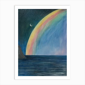 Rainbow Over The Ocean 3 Art Print