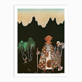 "When He Had Walked A Day Or So A Strange Man Met Him" by Kay Nielsen - East of the Sun and West of the Moon 1914 - Vintage Victorian Fairytale Art Signed Remastered High Resolution Art Print