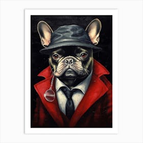 Gangster Dog French Bulldog 2 Art Print