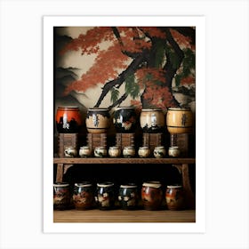 Sake Barrels Japanese 2 Art Print