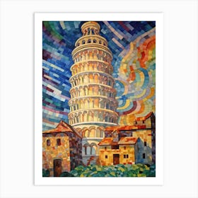 Tower Of Pisa Paul Signac Style 1 Art Print