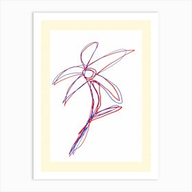 Lily Line Art Art Print