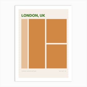 London Tennis League Art Print