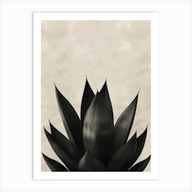 Black Agave Art Print