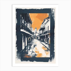 Bourbon Street Retro Lithograph 1 Art Print