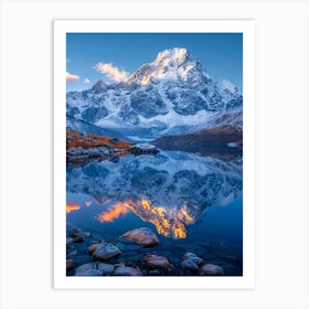 Nepal Mountain Reflected Art Print