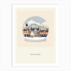 Newcastle United Kingdom Snowglobe Poster Art Print
