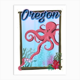 Oregon Octopus Art Print