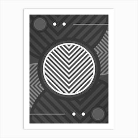 Abstract Geometric Glyph Array in White and Gray n.0084 Art Print