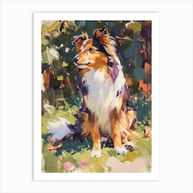 Shetland Sheepdog Acrylic Painting 1 Art Print