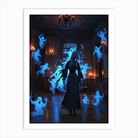 Ghosts In The Hall 2 Art Print