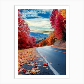 Autumn Road 1 Art Print