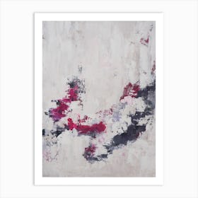 Neutral And Pink Abstract 2 Art Print