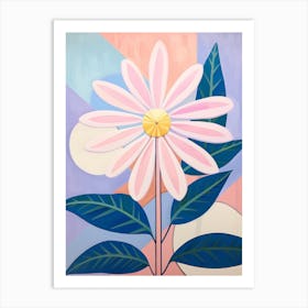 Asters 4 Hilma Af Klint Inspired Pastel Flower Painting Art Print