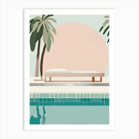 Beach Swimming Pool Relax Art Print