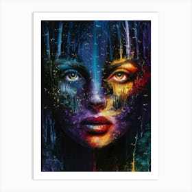 Girl In The Forest 1 Art Print