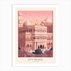 The City Palace Jaipur India Travel Poster Art Print