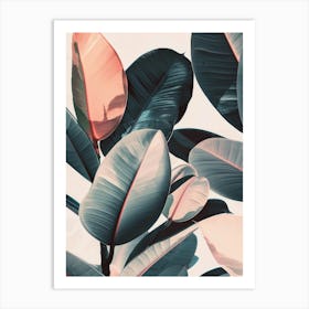 Abstract Tropical Leaves 1 Art Print