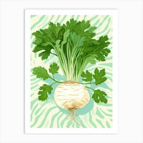 Celeriac Summer Illustration 7 Art Print