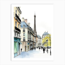 Paris Street 1 Art Print