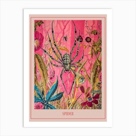 Floral Animal Painting Spider 3 Poster Art Print