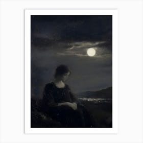 Dark Gothic Moonlight 1 Art Print