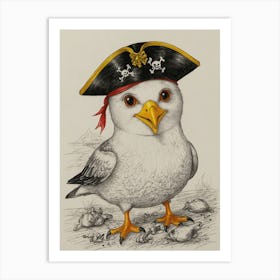 Pirate Seagull 5 Art Print