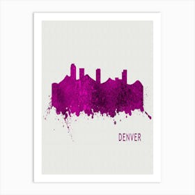 Denver Colorado City Purple Art Print