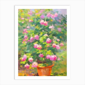 Flowering Maple Impressionist Painting Plant Art Print