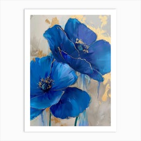 Blue Poppies 17 Art Print