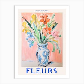 French Flower Poster Gladiolus Art Print