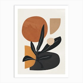 Modern Minimal Abstract Art Shapes 2 Art Print