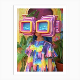 Doll With Sunglasses Art Print