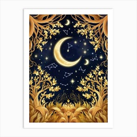 Astrology Background Vector Art Print