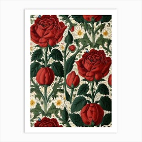 William Morris Roses Art Print