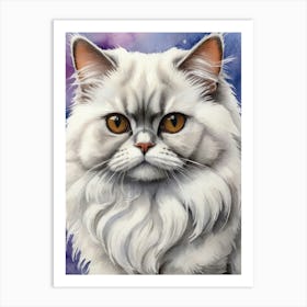 Colorful Persian Cat Art Art Print