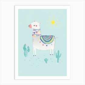Sunshine Llama Art Print