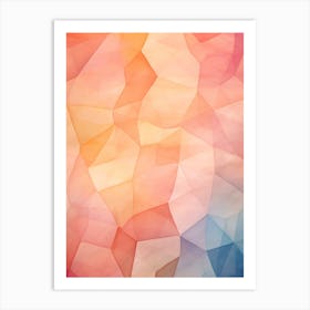 Colourful Abstract Geometric Polygons 7 Art Print