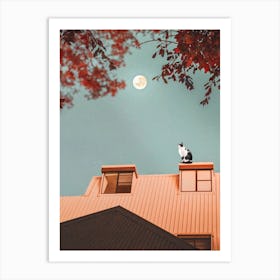The Cat On The Roof Art Print