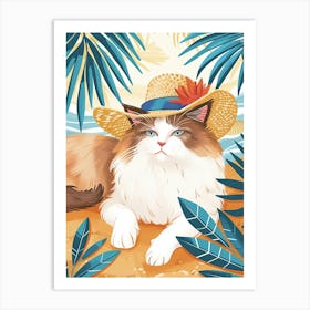 Ragdoll Cat Storybook Illustration 3 Art Print