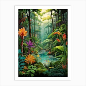 Jungle Abstract Minimalist 10 Art Print